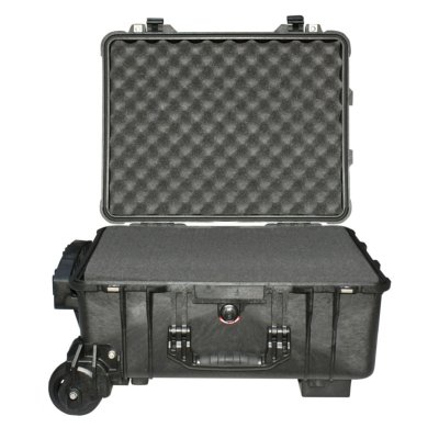 VALISE PELICASE 1560MOB AVEC MOUSSE PREDECOUPEE + TROLLEY