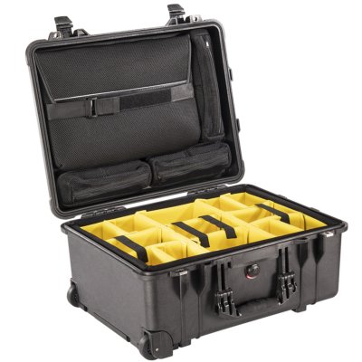 VALISE PELICASE 1560SC AVEC KIT CLOISONS +POCHETTE ORDINATEUR